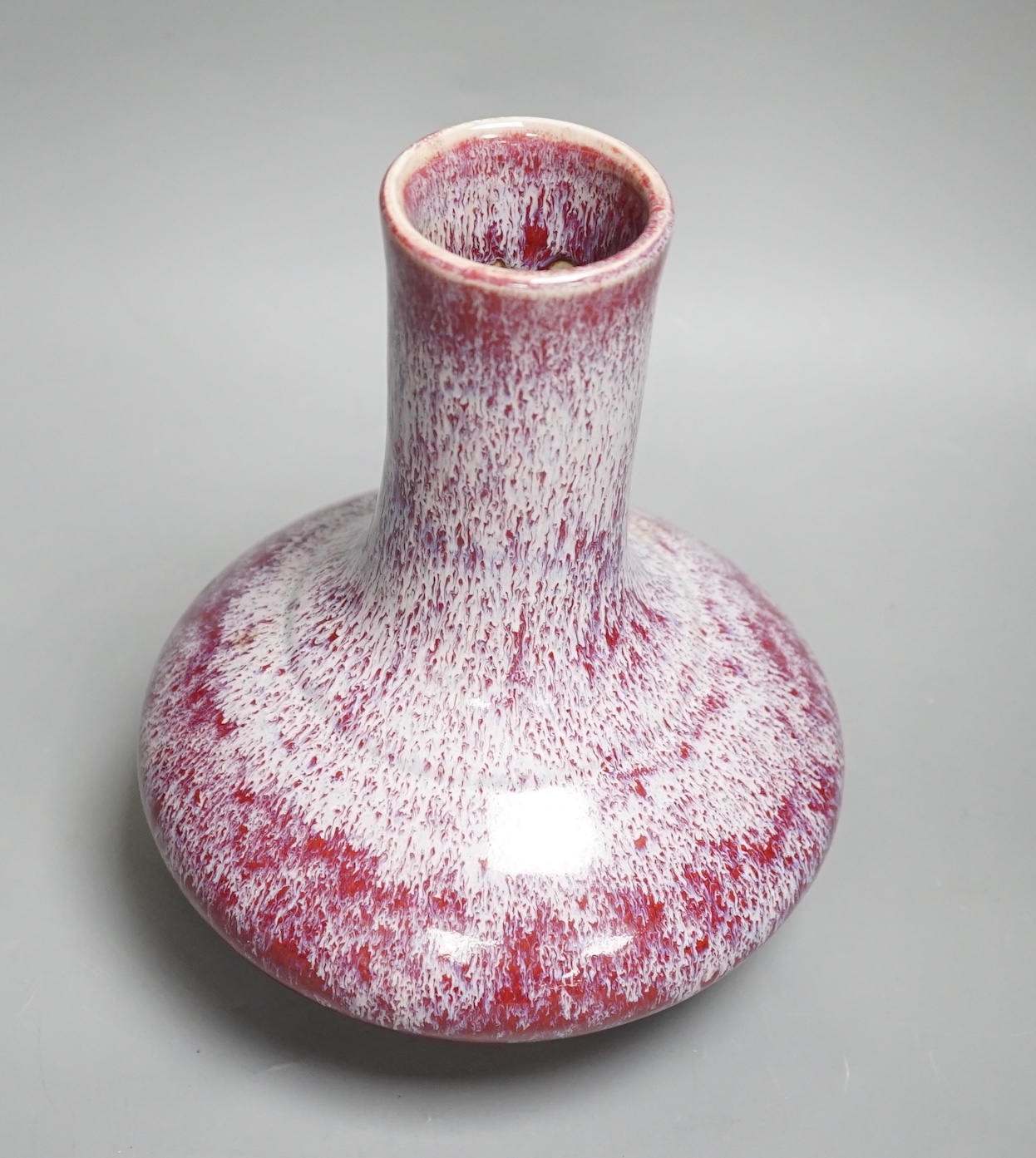 A Chinese flambe glazed vase - 24.5cm